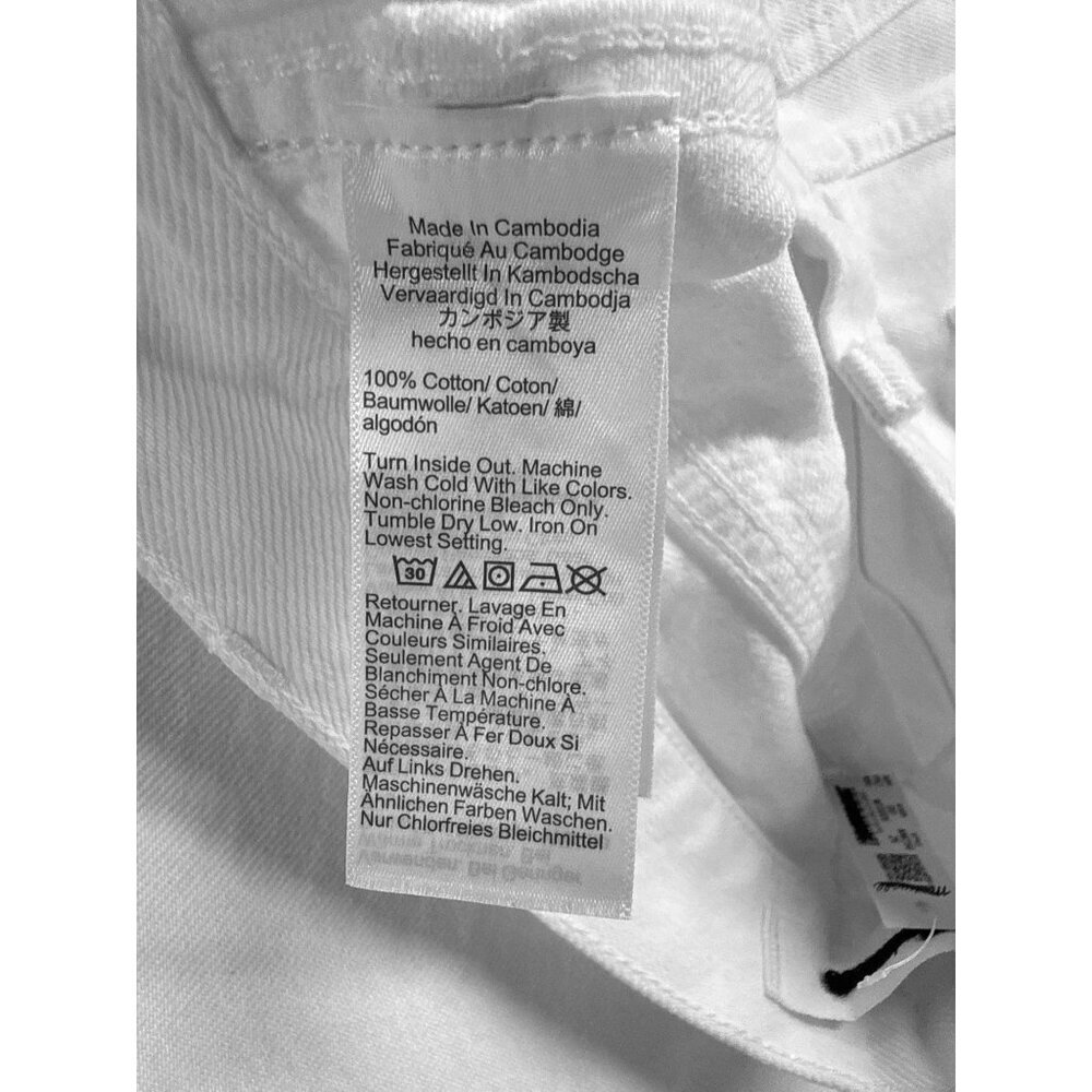 Madewell The Cleo Straight Jean~Size 26~White High Rise Patch Pocket NWT L5 25 - Picture 12 of 12